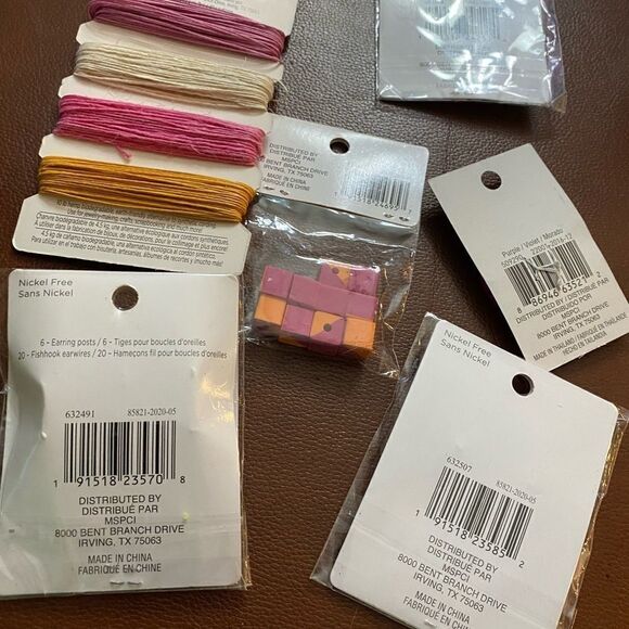 NWT jewelry findings lot of 6 cord/ clay/ earring hooks  # 0804 - Picture 5 of 6